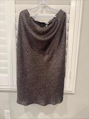Target Brown Polka Dot Midi Skirt